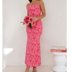 Hello Molly Coral Lace Dress